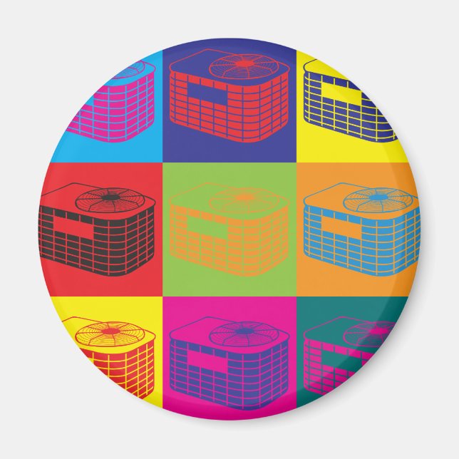 HVAC Pop Art Magnet (Front)