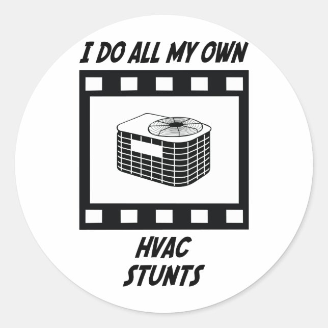 HVAC Stunts Classic Round Sticker (Front)