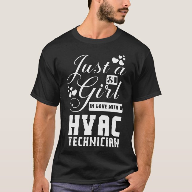 Hvac Tech Girlfriend Apparel - Funny Cute T-Shirt (Front)
