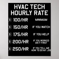 HVAC Tech Hourly Rate T Shirt
