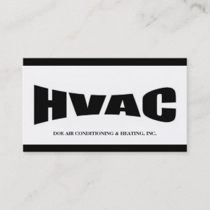 HVAC Technician B/W Business Card
