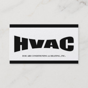 HVAC Technician Black/Platinum Business Card