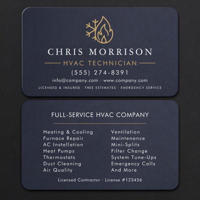 HVAC Technician Business Card (Creator Uploaded)