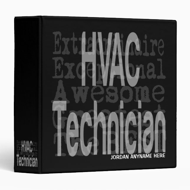 HVAC Technician Extraordinaire CUSTOM Binder (Front/Spine)