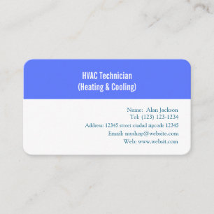 HVAC Technician (Heating & Cooling) Business Card