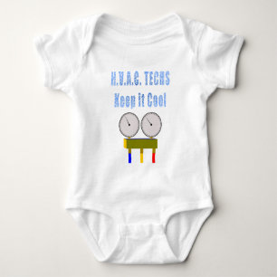 HVAC Techs Keep it Cool.png Baby Bodysuit