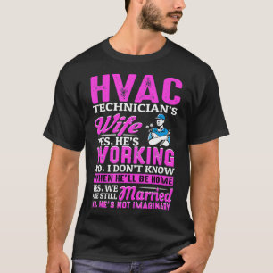 HVAC Techs Wife Womens Funny HVAC Technician Wife T-Shirt