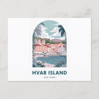 Hvar Island Old Town Postcard - Explore the Medite