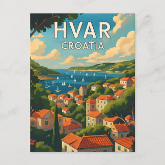 Hvar Island Old Town Postcard - Explore the Medite