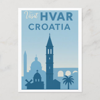 Hvar Island Old Town Postcard - Explore the Medite