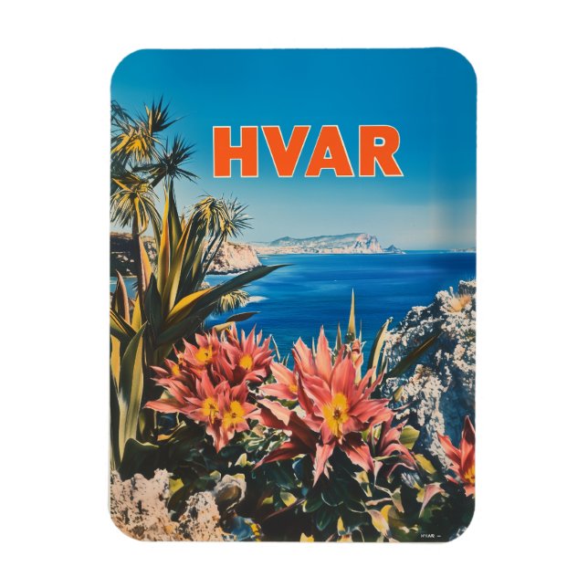 Hvar vintage  magnet (Vertical)