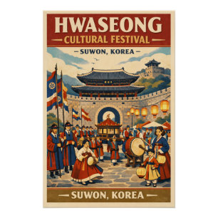 Hwaseong Cultural Festival in Korean travel Poster