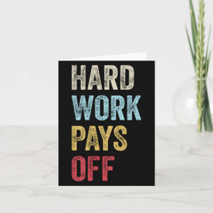 Hwpo Gym Workout Motivational Quote Hard Work Pays Card