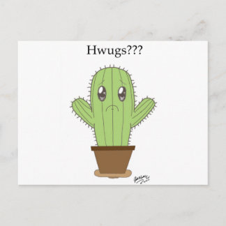 "Hwugs???" Cactus Postcard
