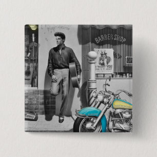 HWY 51 Silver 2 2 Inch Square Button