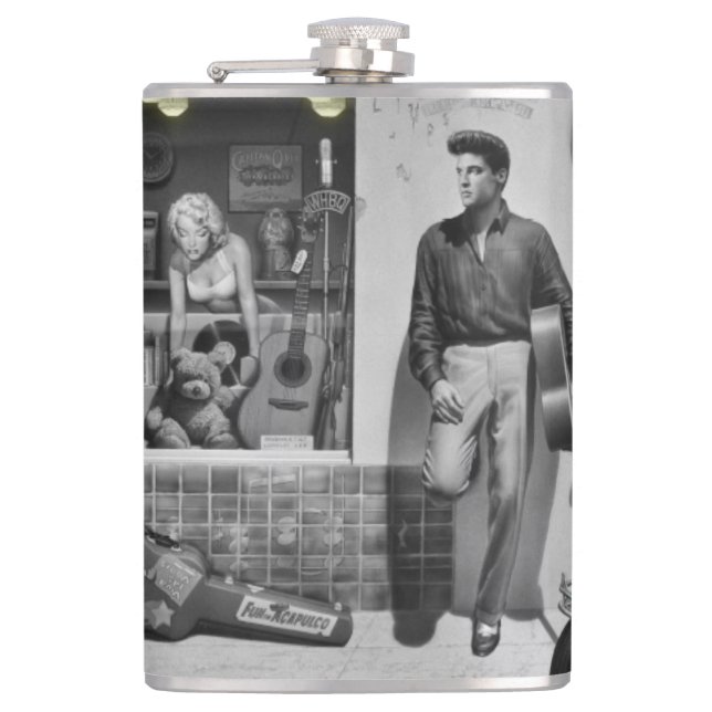 HWY 51 Silver 2 Hip Flask (Front)