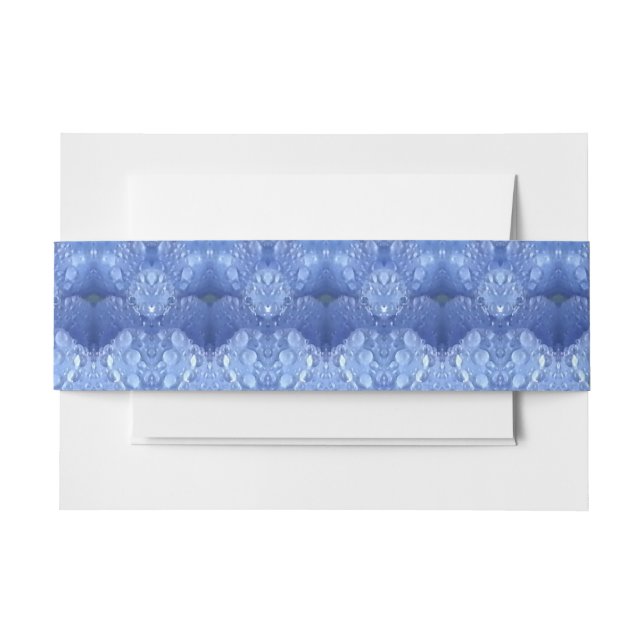 Hy Blue Ikat 6 Invitation Belly Band (Front Example)