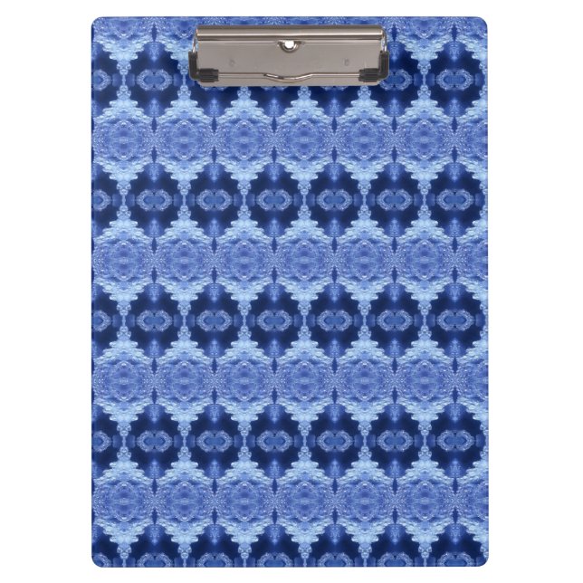 Hy Blue Ikat Zen Clipboard (Front)