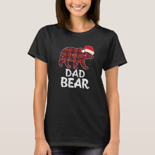 Hy Dad Bear Red Plaid Christmas Pajama Matching Co T-Shirt