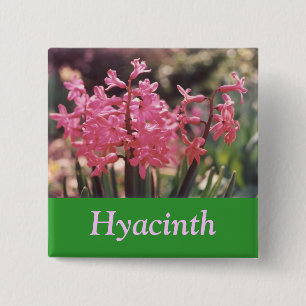 Hyacinth Cluster 2 Inch Square Button