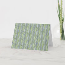 Hyacinth Coloured Stripes Folded Thank You Card