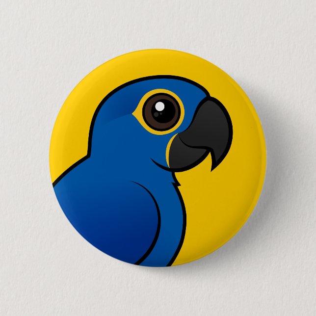 Hyacinth Macaw 2 Inch Round Button (Front)