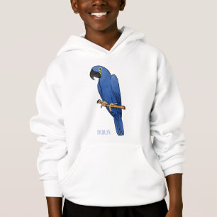 Hyacinth macaw bird cartoon illustration