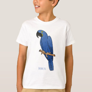 Hyacinth macaw bird cartoon illustration  T-Shirt