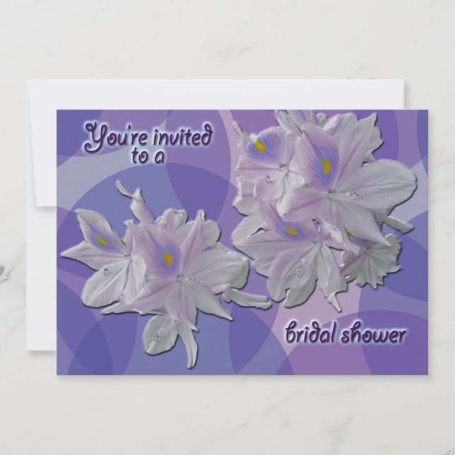 Hyacinthe d'eau Invitation de la douche nuptiale (Devant)