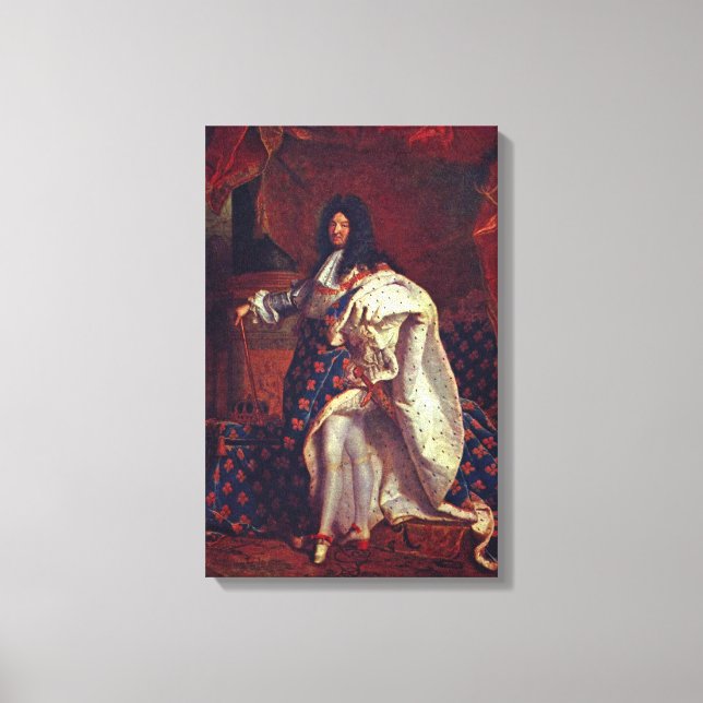 Hyacinthe Rigaud - Portrait of Louis XIV Canvas Print (Front)