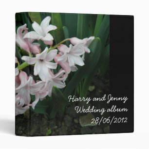 Hyacinths Custom Wedding Album Binder