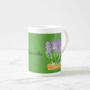  Hyacinths in Planter  Bone China Mug