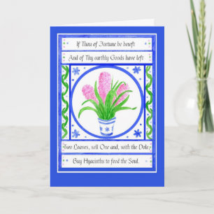 Hyacinths Inspirational Quote Greeting Card