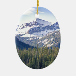 Hyalite Peaks Bozeman, Montana Ceramic Ornament