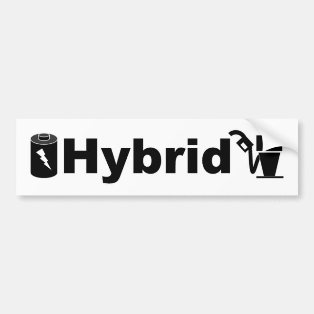 HYBRID battery and pump Bumper Sticker (Front)