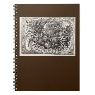 Hybrid Beast ink drawing  Notebook