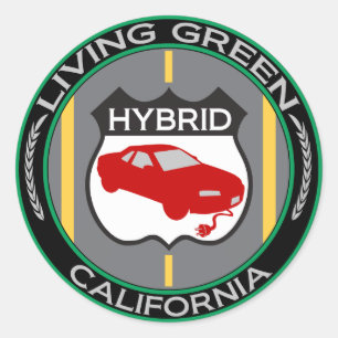 Hybrid California Classic Round Sticker