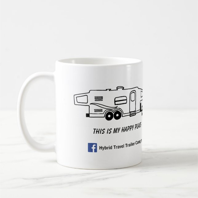 Hybrid Camper Mug - This is my happy place. (Left)