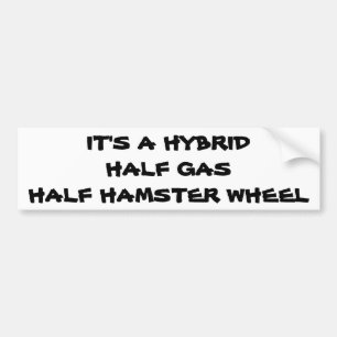 Hybrid: Half Gas Half Hamster Wheel Bumper Sticker