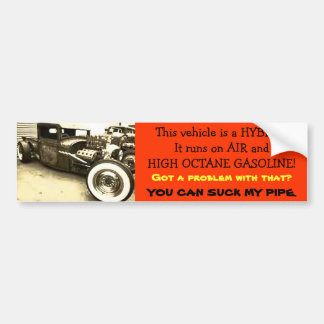 Hybrid hot rod bumper sticker
