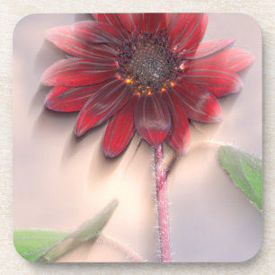 Hybrid sunflower blowing in the wind coaster