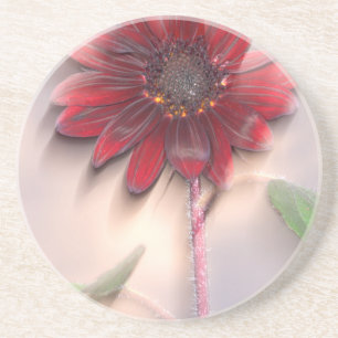 Hybrid sunflower blowing in the wind coaster