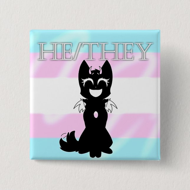 Hybrid Trans Pin (He/They) (Front)