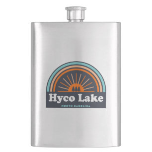 Hyco Lake North Carolina Rainbow Hip Flask