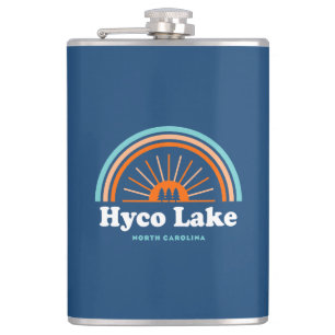 Hyco Lake North Carolina Rainbow Hip Flask