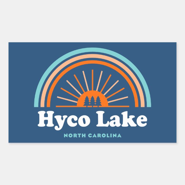 Hyco Lake North Carolina Rainbow Sticker (Front)