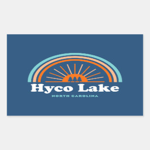 Hyco Lake North Carolina Rainbow Sticker