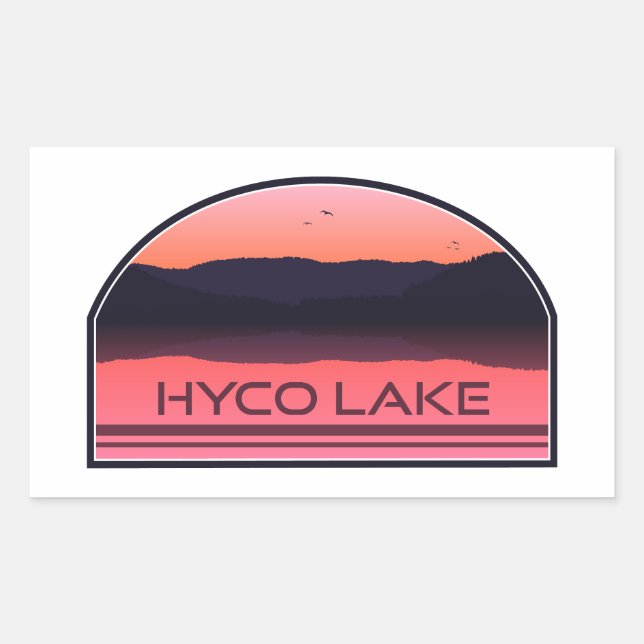 Hyco Lake North Carolina Red Sunrise Sticker (Front)