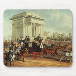 Hyde Park Corner, after James Pollard Mouse Pad