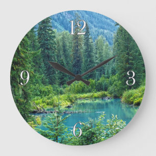 Hyder Alaska Scenic Forest & Lake Clock